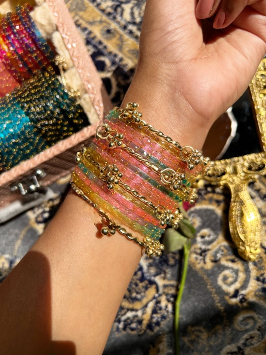 Kashmiri Raindrop Bangles (12 pcs)